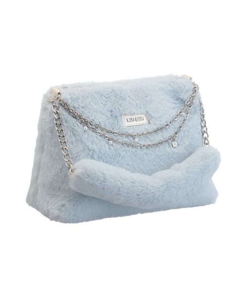 MARY QUANT（マリークワント）の「Wチェーンファー 2WAYショルダー（ショルダーバッグ・レディース・ブラック/ホワイト/ブルー・FREE）」の14枚目の写真