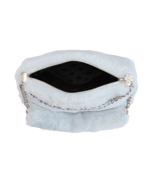 MARY QUANT（マリークワント）の「Wチェーンファー 2WAYショルダー（ショルダーバッグ・レディース・ブラック/ホワイト/ブルー・FREE）」の4枚目の写真
