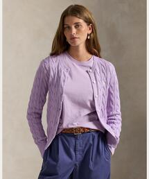 【ほぼ未使用】ポロラルローレン　ケーブル　クルーネック　カーディガン　S POLO RALPH LAUREN（ポロ・ラルフローレン） カーディガン ケーブル