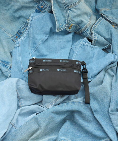 FREAK'S STORE（フリークスストア）の「LeSportsac × FREAK'S STORE/レスポートサック 別注 COSMETIC CLUTCH W STRAP/コスメティック クラッチ ダブルストラップ/コスメ ポーチ（ポーチ・レディース・ブラウン/ブラック・ONE SIZE）」の10枚目の写真