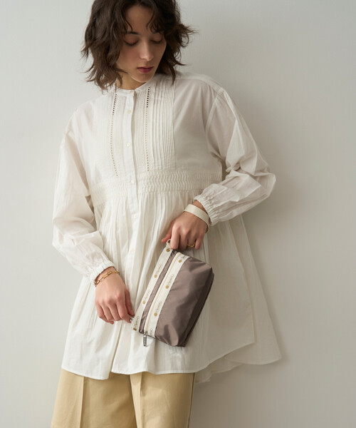 FREAK'S STORE（フリークスストア）の「LeSportsac × FREAK'S STORE/レスポートサック 別注 COSMETIC CLUTCH W STRAP/コスメティック クラッチ ダブルストラップ/コスメ ポーチ（ポーチ・レディース・ブラウン/ブラック・ONE SIZE）」の11枚目の写真