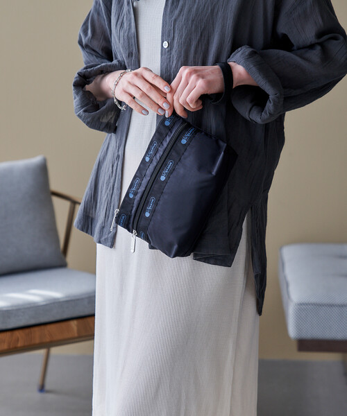 FREAK'S STORE（フリークスストア）の「LeSportsac × FREAK'S STORE/レスポートサック 別注 COSMETIC CLUTCH W STRAP/コスメティック クラッチ ダブルストラップ/コスメ ポーチ（ポーチ・レディース・ブラウン/ブラック・ONE SIZE）」の18枚目の写真