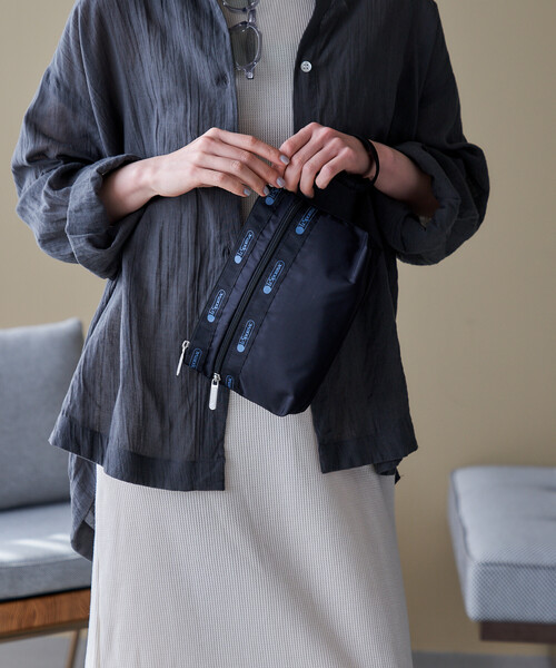 FREAK'S STORE（フリークスストア）の「LeSportsac × FREAK'S STORE/レスポートサック 別注 COSMETIC CLUTCH W STRAP/コスメティック クラッチ ダブルストラップ/コスメ ポーチ（ポーチ・レディース・ブラウン/ブラック・ONE SIZE）」の20枚目の写真