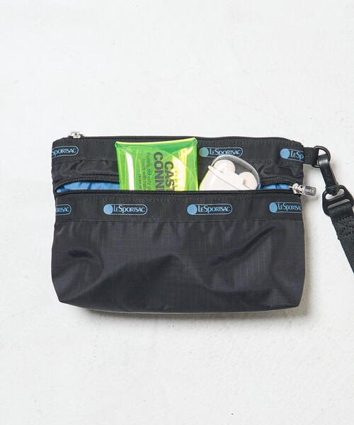 FREAK'S STORE（フリークスストア）の「LeSportsac × FREAK'S STORE/レスポートサック 別注 COSMETIC CLUTCH W STRAP/コスメティック クラッチ ダブルストラップ/コスメ ポーチ（ポーチ・レディース・ブラウン/ブラック・ONE SIZE）」の19枚目の写真