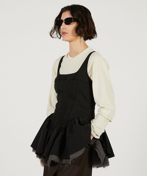 PRANK PROJECT（プランクプロジェクト）の「【2026Spring Pre-Order】ラスティックペプラムトップ / Rustic Peplum Tops（その他トップス・レディース・ブラック/アイボリー・FREE）」の11枚目の写真