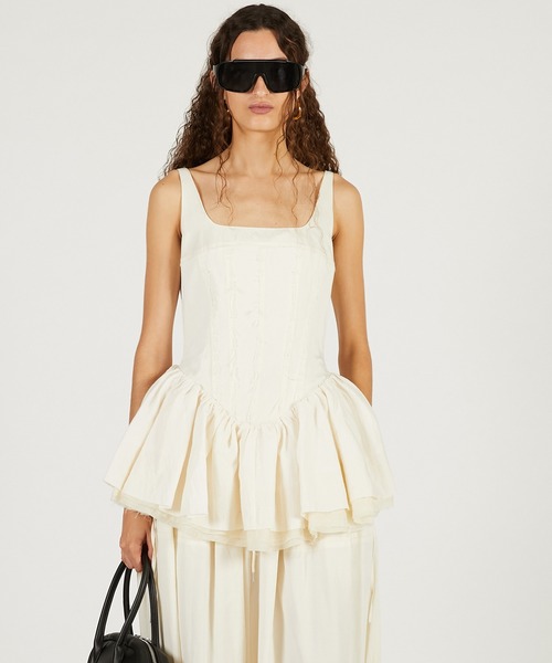 PRANK PROJECT（プランクプロジェクト）の「【2026Spring Pre-Order】ラスティックペプラムトップ / Rustic Peplum Tops（その他トップス・レディース・ブラック/アイボリー・FREE）」の6枚目の写真