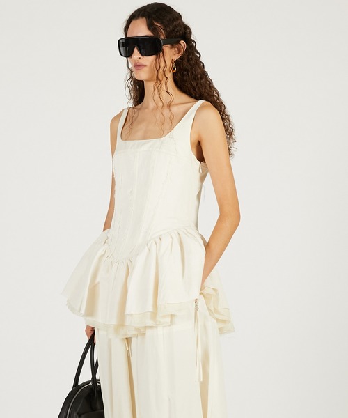 PRANK PROJECT（プランクプロジェクト）の「【2026Spring Pre-Order】ラスティックペプラムトップ / Rustic Peplum Tops（その他トップス・レディース・ブラック/アイボリー・FREE）」の7枚目の写真