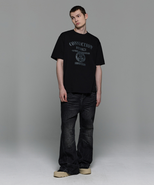 HEDER HELEN(ヘダーヘレン)の「Cat mustache dart bootcut denim PT black(デニムパンツ・メンズ・その他・SMALL/MEDIUM/LARGE)」の3枚目の写真