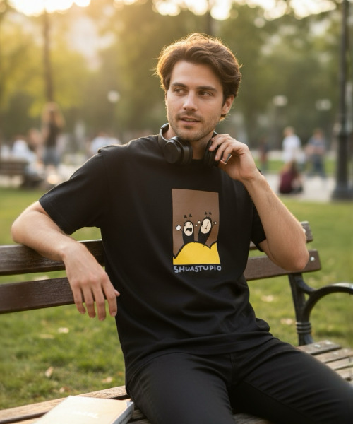 XHUA'T(スアト)の「虫歯Tシャツ(Tシャツ/カットソー・メンズ・ブラック/タン/ホワイト・X-LARGE/LARGE/MEDIUM)」の5枚目の写真