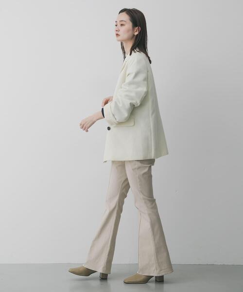 SENSE OF PLACE by URBAN RESEARCH（センスオブプレイスバイアーバンリサーチ）の「ストレッチフレアパンツ（その他パンツ・レディース・ライトベージュ/ブラック/ベージュ・SMALL/MEDIUM）」の7枚目の写真