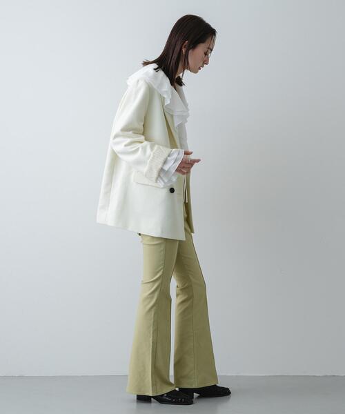 SENSE OF PLACE by URBAN RESEARCH（センスオブプレイスバイアーバンリサーチ）の「ストレッチフレアパンツ（その他パンツ・レディース・ライトベージュ/ブラック/ベージュ・SMALL/MEDIUM）」の20枚目の写真