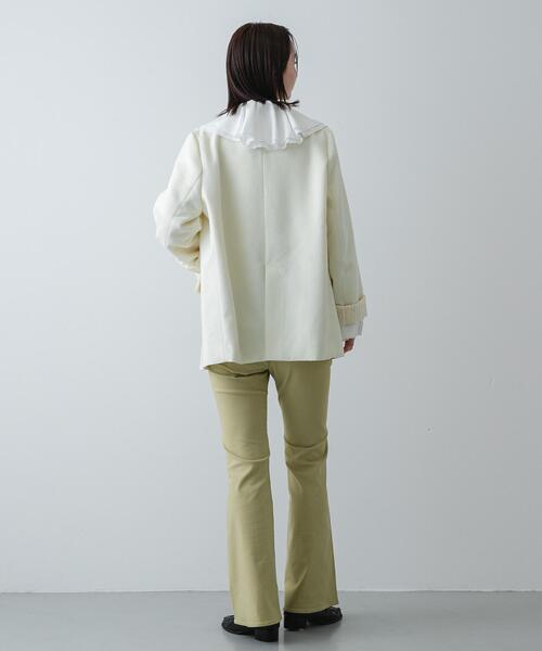 SENSE OF PLACE by URBAN RESEARCH（センスオブプレイスバイアーバンリサーチ）の「ストレッチフレアパンツ（その他パンツ・レディース・ライトベージュ/ブラック/ベージュ・SMALL/MEDIUM）」の22枚目の写真