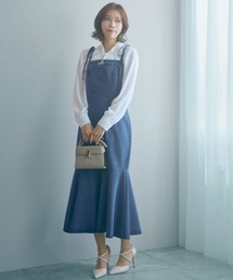 <大きいサイズ>カットデニムキャミワンピース marun
