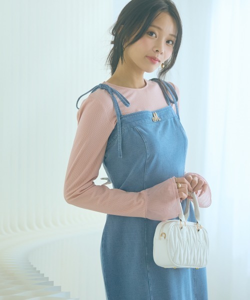 marun（マルン）の「＜大きいサイズ＞カットデニムキャミワンピース marun（ワンピース・レディース・ライトブルー/ブルー・L/5L/4L/3L/LL）」の18枚目の写真