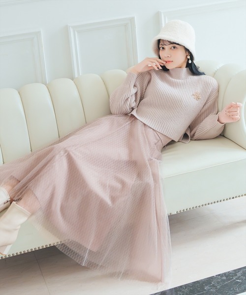 WILLSELECTION（ウィルセレクション）の「【Lame KNIT TULLE Series】ラメチュールボリュームスカート（スカート・レディース・ピンク/オフホワイト/ブラック・FREE）」の19枚目の写真