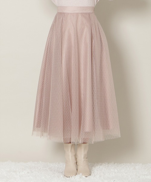 WILLSELECTION（ウィルセレクション）の「【Lame KNIT TULLE Series】ラメチュールボリュームスカート（スカート・レディース・ピンク/オフホワイト/ブラック・FREE）」の21枚目の写真