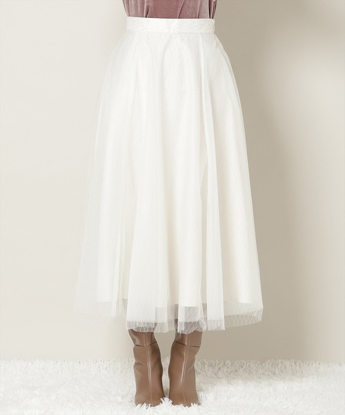 WILLSELECTION（ウィルセレクション）の「【Lame KNIT TULLE Series】ラメチュールボリュームスカート（スカート・レディース・ピンク/オフホワイト/ブラック・FREE）」の9枚目の写真