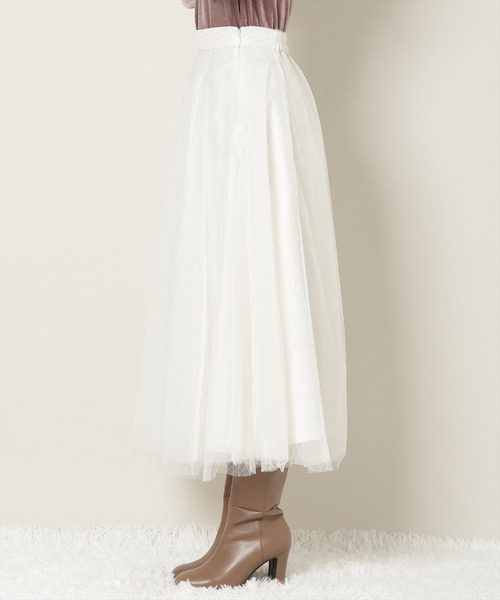 WILLSELECTION（ウィルセレクション）の「【Lame KNIT TULLE Series】ラメチュールボリュームスカート（スカート・レディース・ピンク/オフホワイト/ブラック・FREE）」の10枚目の写真