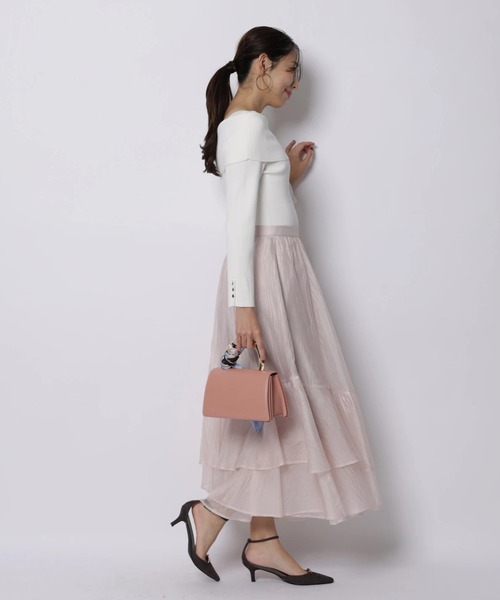 JUSGLITTY（ジャスグリッティー）の「シアーヘムティアードスカート（スカート・レディース・ピンク・2/1/0）」の5枚目の写真