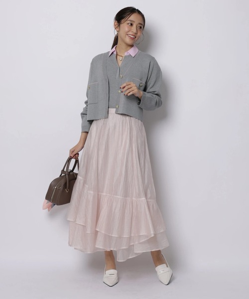 JUSGLITTY（ジャスグリッティー）の「シアーヘムティアードスカート（スカート・レディース・ピンク・2/1/0）」の13枚目の写真