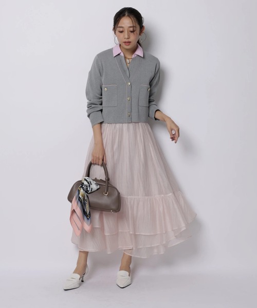 JUSGLITTY（ジャスグリッティー）の「シアーヘムティアードスカート（スカート・レディース・ピンク・2/1/0）」の14枚目の写真