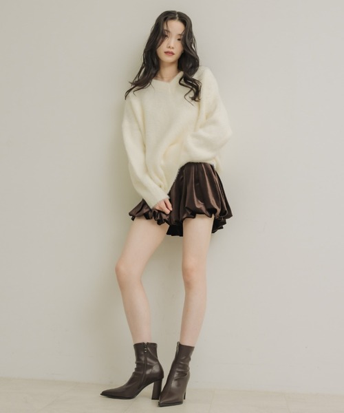 ベロアバルーンミニスカート（スカート）｜NEUNA（ヌナ）の