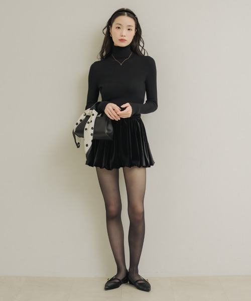 NEUNA(ヌナ)の「ベロアバルーンミニスカート(スカート・レディース・ブラウン/ブラック/アイボリー・MEDIUM/SMALL/X-LARGE/LARGE)」の19枚目の写真