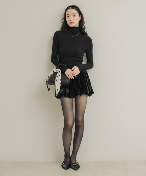 NEUNA(ヌナ)の「ベロアバルーンミニスカート(スカート・レディース・ブラウン/ブラック/アイボリー・MEDIUM/SMALL/X-LARGE/LARGE)」の17枚目の写真