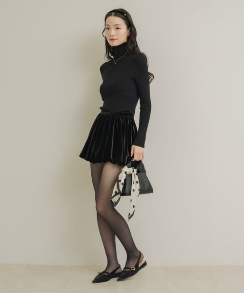 NEUNA(ヌナ)の「ベロアバルーンミニスカート(スカート・レディース・ブラウン/ブラック/アイボリー・MEDIUM/SMALL/X-LARGE/LARGE)」の21枚目の写真