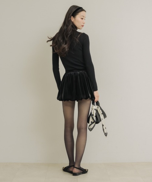NEUNA(ヌナ)の「ベロアバルーンミニスカート(スカート・レディース・ブラウン/ブラック/アイボリー・MEDIUM/SMALL/X-LARGE/LARGE)」の22枚目の写真