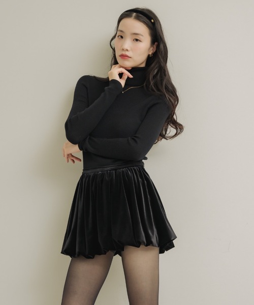 ベロアバルーンミニスカート（スカート）｜NEUNA（ヌナ）の