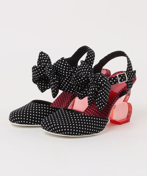 Jeffrey Campbell(ジェフリーキャンベル)の「ハートヒール ドットリボンパンプス(パンプス・レディース・ブラック・39/38/37/36)」の2枚目の写真