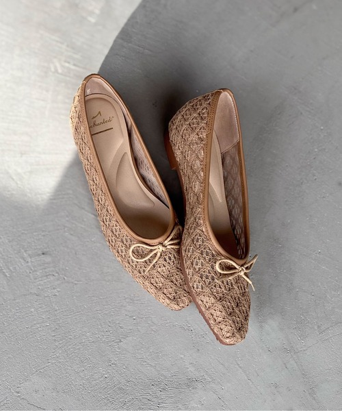 enchanted（エンチャンテッド）の「エンブロイダリーチュールバレエシューズ（バレエシューズ・レディース・ライトグレー/アイボリー/ライトブラウン/ブラック・22.5/24.5/24/23.5/23）」の4枚目の写真