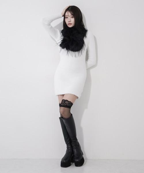 2color 】シャギーフェイクファーボリュームロングマフラー ／ shaggy