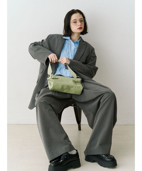 jouetie（ジュエティ）の「【PosTokyo】テーラードジャケット【セットアップ対応】（テーラードジャケット・レディース・グレー/ブラウン・MEDIUM）」の5枚目の写真