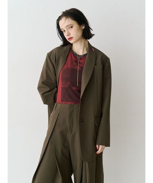 jouetie（ジュエティ）の「【PosTokyo】テーラードジャケット【セットアップ対応】（テーラードジャケット・レディース・グレー/ブラウン・MEDIUM）」の15枚目の写真