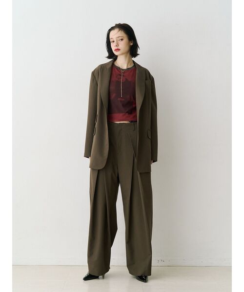 jouetie（ジュエティ）の「【PosTokyo】テーラードジャケット【セットアップ対応】（テーラードジャケット・レディース・グレー/ブラウン・MEDIUM）」の20枚目の写真