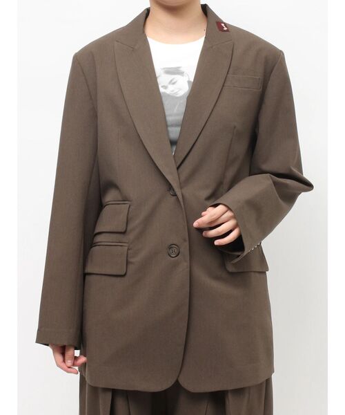 jouetie（ジュエティ）の「【PosTokyo】テーラードジャケット【セットアップ対応】（テーラードジャケット・レディース・グレー/ブラウン・MEDIUM）」の8枚目の写真