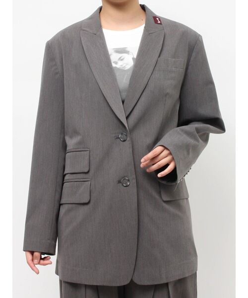 jouetie（ジュエティ）の「【PosTokyo】テーラードジャケット【セットアップ対応】（テーラードジャケット・レディース・グレー/ブラウン・MEDIUM）」の9枚目の写真