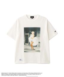 schott(ショット)の「Schott/ショット/M.M.PHOTO T-SHIRT/マリリンモンロー フォト Tシャツ(Tシャツ/カットソー)」
