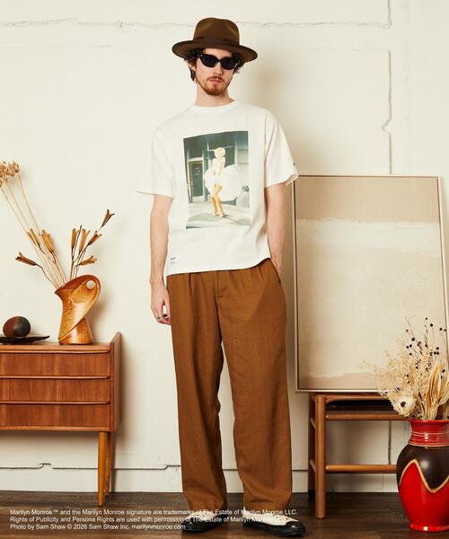 schott（ショット）の「Schott/ショット/MARILYN MONROE PHOTO T-SHIRT/マリリンモンロー フォト Tシャツ（Tシャツ/カットソー・メンズ・チャコールグレー/ホワイト・M/2XL/XL/L）」の5枚目の写真