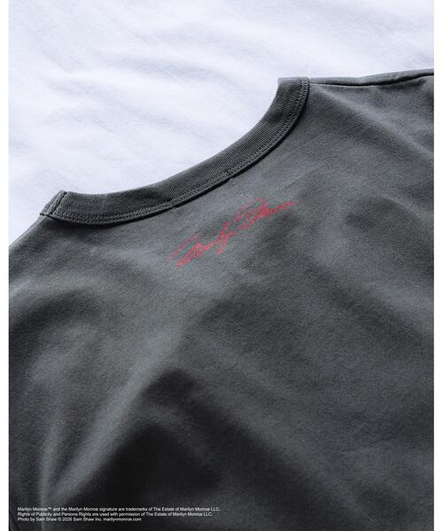 schott（ショット）の「Schott/ショット/MARILYN MONROE PHOTO T-SHIRT/マリリンモンロー フォト Tシャツ（Tシャツ/カットソー・メンズ・チャコールグレー/ホワイト・M/2XL/XL/L）」の7枚目の写真