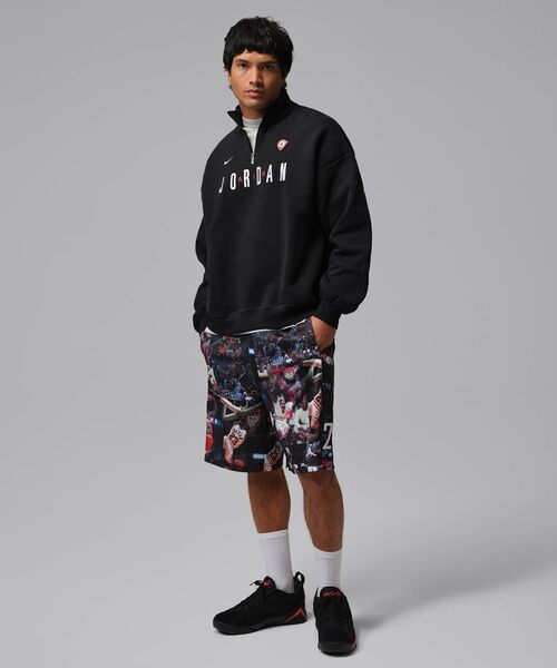 JORDAN BRAND（ジョーダンブランド）の「ジョーダン フライト メンズ グラフィック フリース 1/4ジップ / Jordan Flight Men's Graphic Fleece 1/4-Zip IF1816-010 Black（スウェット・メンズ・ブラック・2XL/XL/L/M/S）」の7枚目の写真