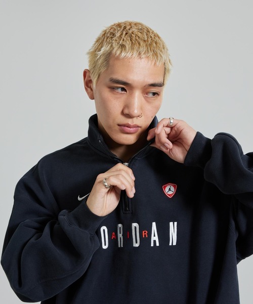 JORDAN BRAND（ジョーダンブランド）の「ジョーダン フライト メンズ グラフィック フリース 1/4ジップ / Jordan Flight Men's Graphic Fleece 1/4-Zip IF1816-010 Black（スウェット・メンズ・ブラック・2XL/XL/L/M/S）」の12枚目の写真