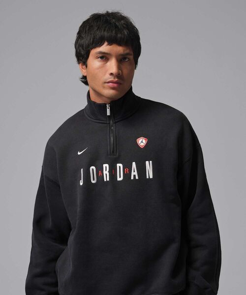 JORDAN BRAND（ジョーダンブランド）の「ジョーダン フライト メンズ グラフィック フリース 1/4ジップ / Jordan Flight Men's Graphic Fleece 1/4-Zip IF1816-010 Black（スウェット・メンズ・ブラック・2XL/XL/L/M/S）」の14枚目の写真