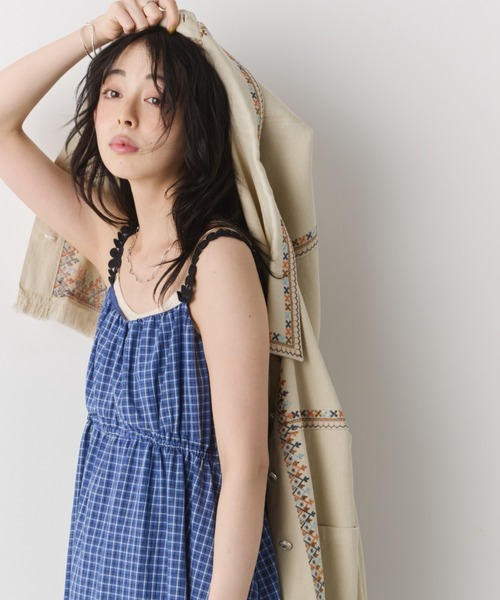 Unitage(ユニテージ)の「刺繍ツイルジャケット(その他アウター・レディース・アイボリー/ピンク・FREE)」の11枚目の写真