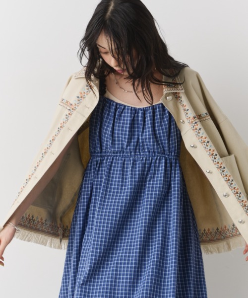 Unitage(ユニテージ)の「刺繍ツイルジャケット(その他アウター・レディース・アイボリー/ピンク・FREE)」の12枚目の写真