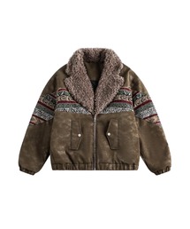 U:UME（ユーム）の「Exotic Pattern Fur Collar Down Jacket（ダウンジャケット/コート）」