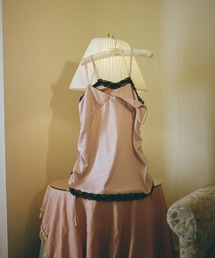 Carmelo（カーメロ）の「Satin Lingerie Cami Mini Dress / サテンレーストリム キャミソールワンピース（ワンピース）」