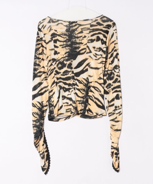 Stockholm Surfboard Club(ストックホルムサーフボードクラブ)の「Stockholm Surfboard Club//ストックホルムサーフボードクラブ ロングスリーブ Printed Longsleeve Carla(Tシャツ/カットソー・レディース・レオパード・S/M)」の2枚目の写真